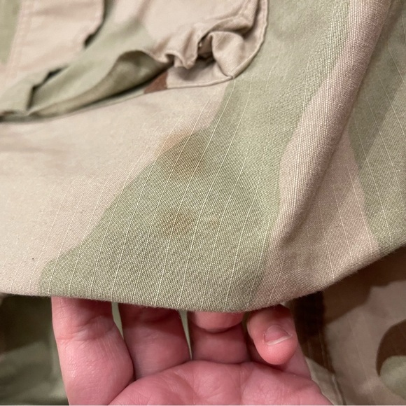 US NAVY SEABEES Desert Camo Camouflage Combat Ripstop Jacket Coat Mens M Regular - Picture 10 of 11